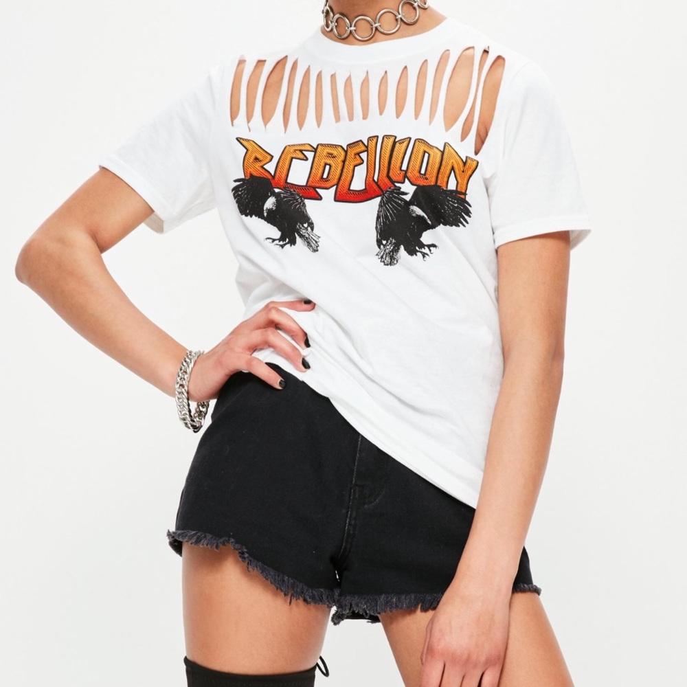 Missguided distressed T-shirt